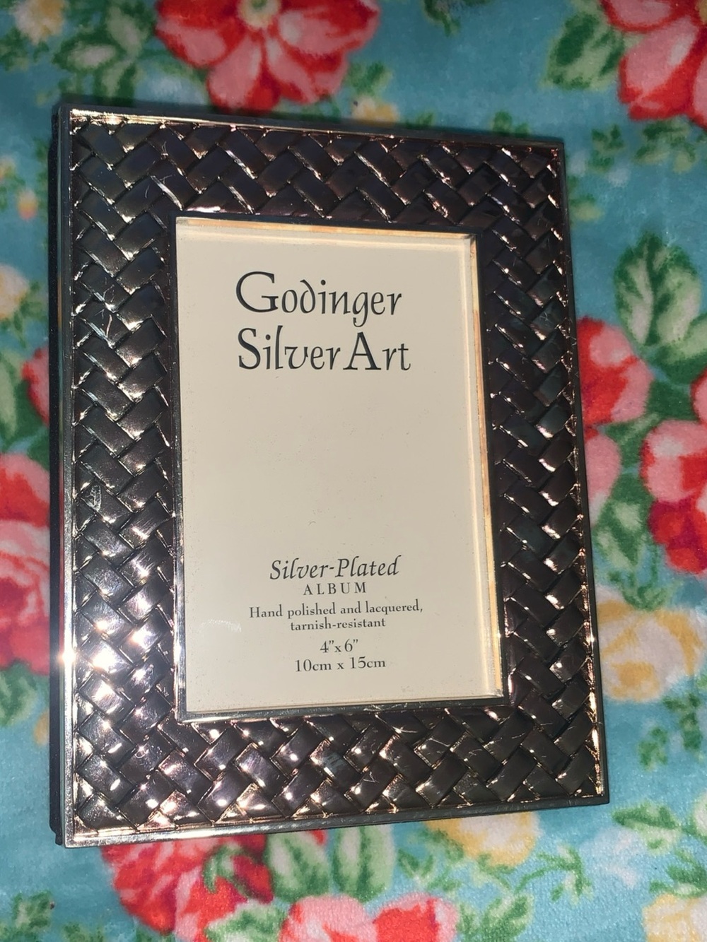 Godinger Silver-Plated Photo Album With Basketweave Frame
